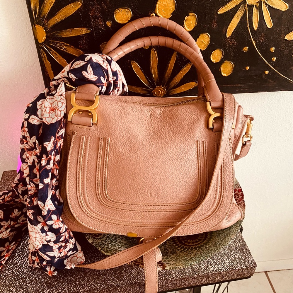 Chloe Medium Marcie Bag in Blush